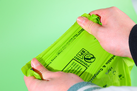 Degradable pet feces garbage bags
