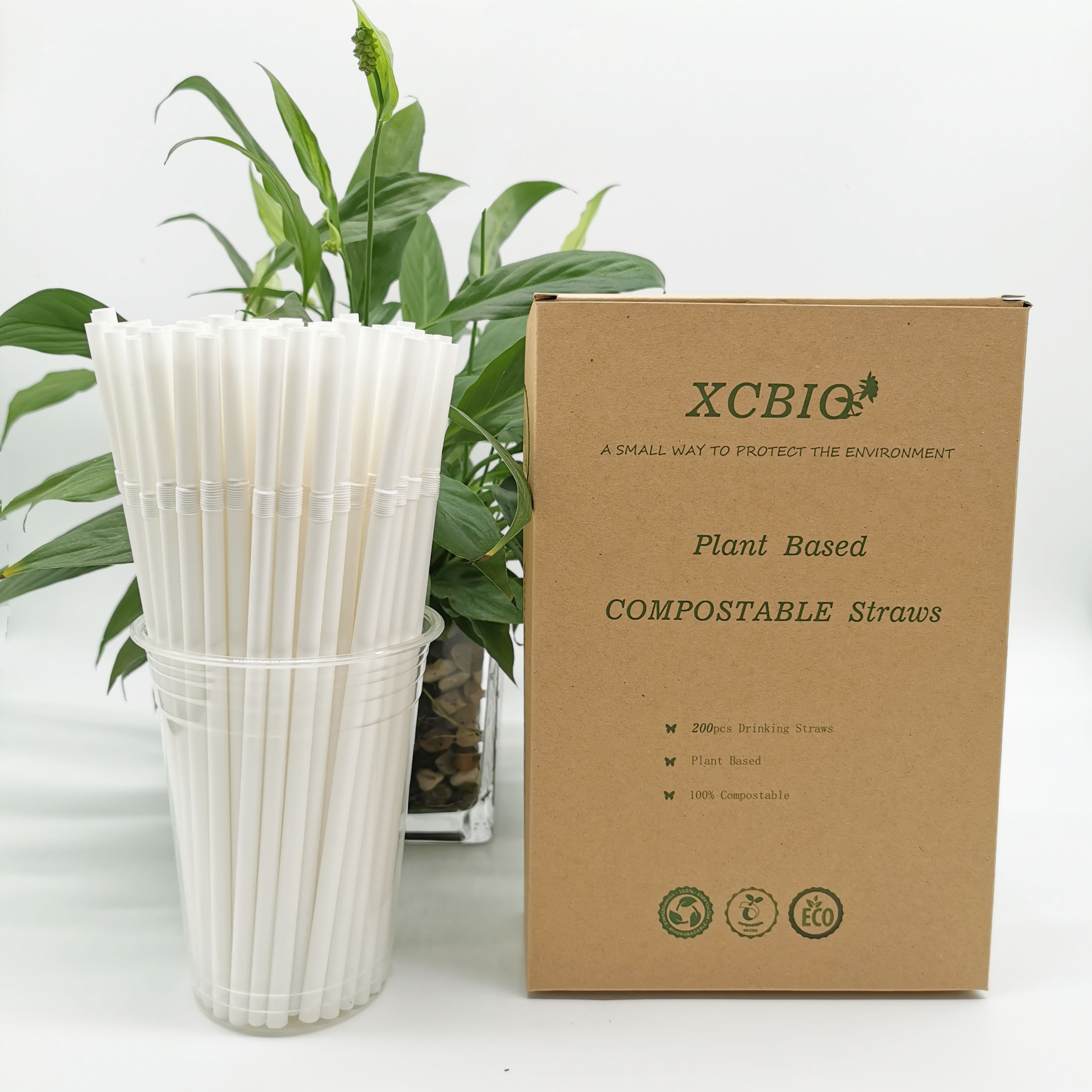 PLA Disposable compostable straws