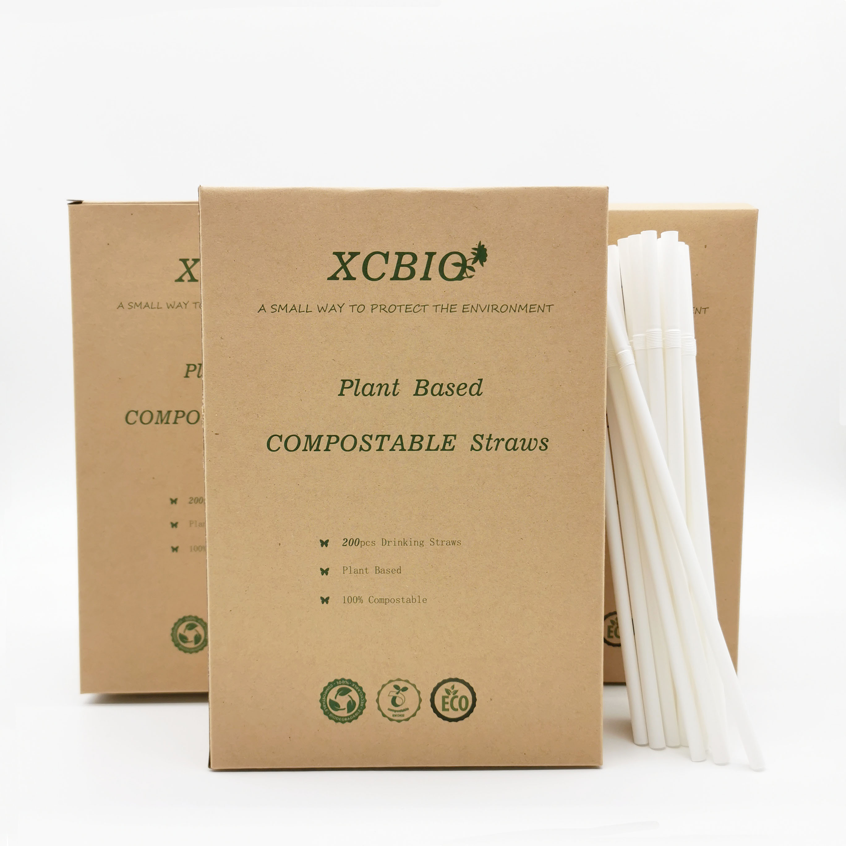 Customized compostable straws